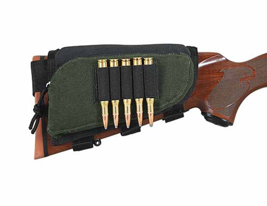 Allen Universal Butt Stock Rifle Shell Holder Velcro - Zip Pocket #Al20550