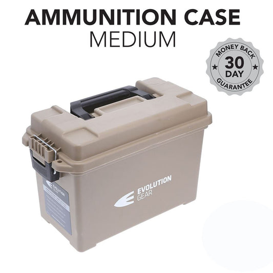 Evolution Gear Medium Ammunition Case Weatherproof Ammo/ Dry Box - Desert Tan #ac_Med_Dt