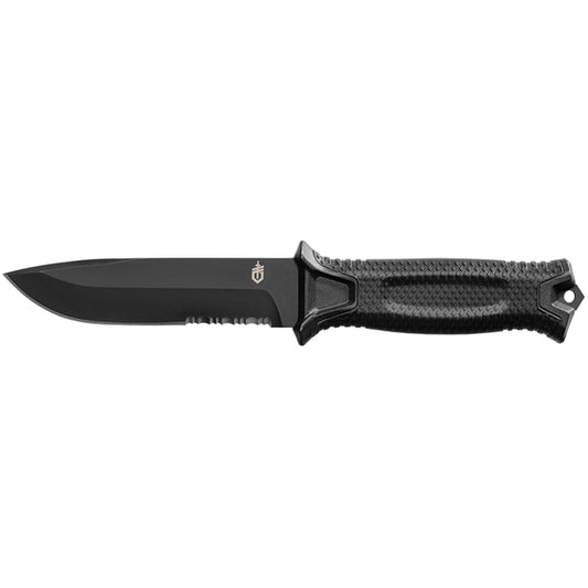Gerber Strongarm Fixed Blade Serrated Knife - Black #Gr5306