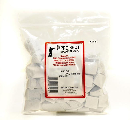 Pro Shot 500Pcs Cotton Patches For Rfile .30Cal/.338/.35/.38Cal/7Mm/8Mm
