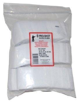 Pro-Shot 500Pcs Cotton Patches For Rifle .38Cal-.40-.41-.44-.45Cal/9Mm/10Mm