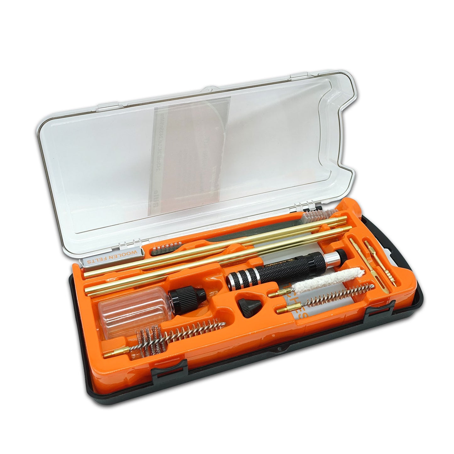 Atacpro Atacpro Deluxe 17Pcs Rifle Cleaning Kit - .243 Cal, 6Mm #04054 Dark Orange