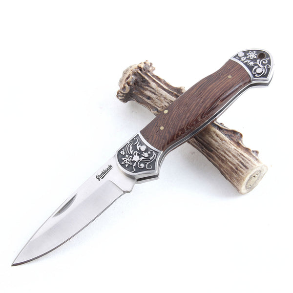 Bushlands Standard Size Folding Knife - With Wenge Handle #fb0082G