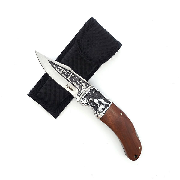 Bushlands Tracker Clip Point Blade Folding Pocket Knife - 4.7 Inch #fb3032