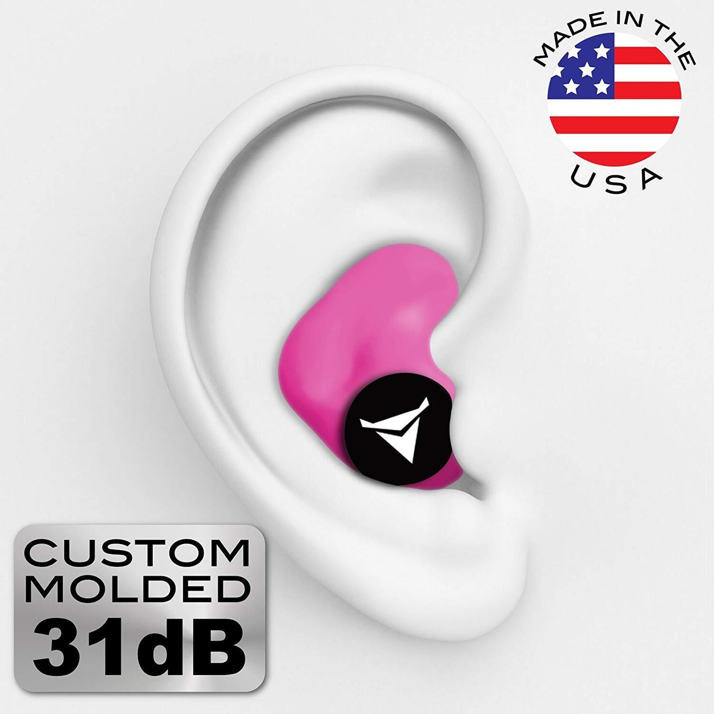 Decibullz Decibullz Custom Molded Earplugs Nrr 31Db Pink Pale Violet Red