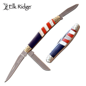Elk Ridge Elk Ridge Stockman Fine Edge Blade Pocket Knife - 3 Blades Acrylic Handle #er-953Af Black