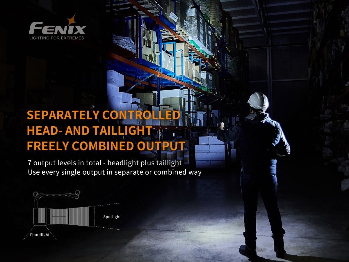 Fenix Fenix Multi-Purpose 3700 Lumen Rechargeable Led Search Light - 425M Long Throw #wt50R Steel Blue