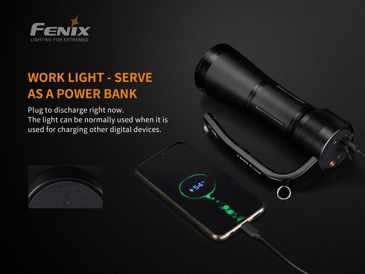 Fenix Fenix Multi-Purpose 3700 Lumen Rechargeable Led Search Light - 425M Long Throw #wt50R Black
