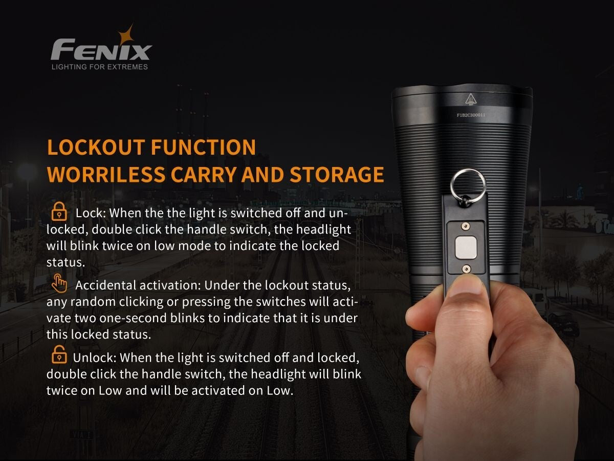 Fenix Fenix Multi-Purpose 3700 Lumen Rechargeable Led Search Light - 425M Long Throw #wt50R Black