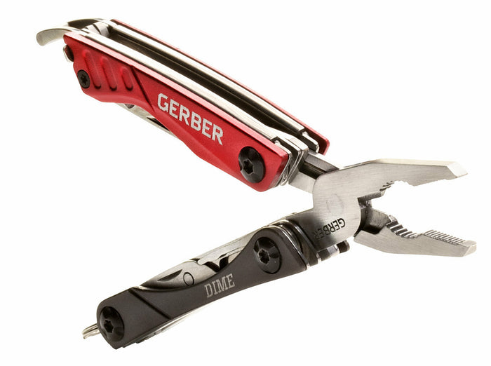 Gerber Gerber Dime 10 Functions Multi-Tool Plier Keychain - Red #31-001040 Maroon
