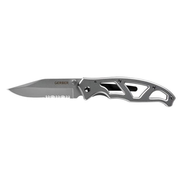 Gerber Paraframe I Stainless Serrated Clip Folding Knife - 7.01 Inch Overall #22-48443