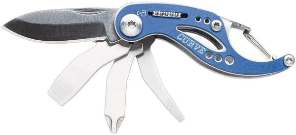 Gerber Curve Mini Multi-Tool Knife - 3.5 Inch Overall Blue Clam #31-000116