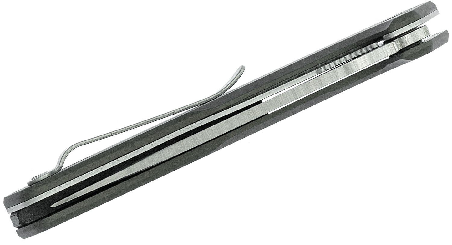 Gerber Gerber Fastball Folding Knife Green Aluminum Handles - 3 Inch S30V Stonewashed Wharncliffe Blade #30-001610 Gray