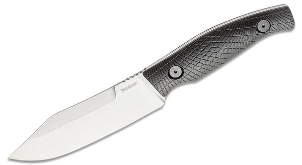 Kershaw Camp 5 Stonewashed Bowie Fixed Knife - 4.75 Inch Blade #ks1083
