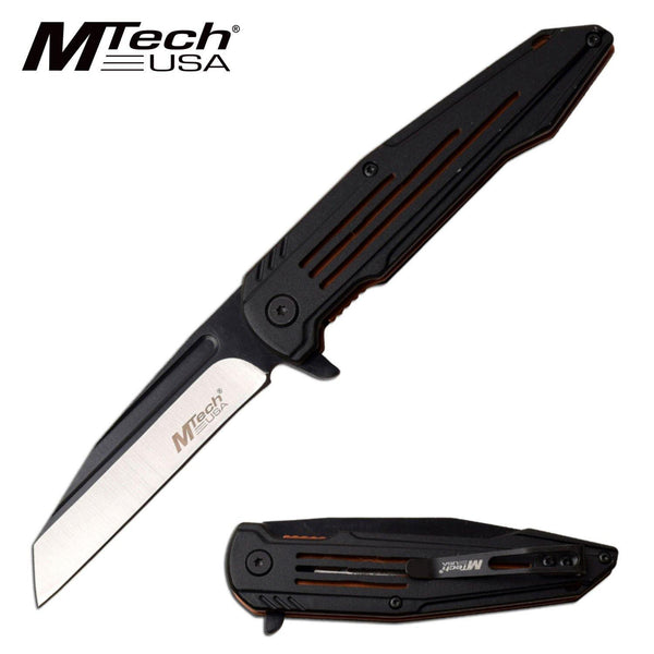 Mtech Fine Edge Blade Manual Folding Knife - 8 Inches Overall #mt-1060Or