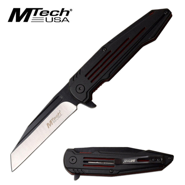 Mtech Wharncliffe Fine Edge Blade Manual Folding Knife - 8 Inches Overall #mt-1060Rd