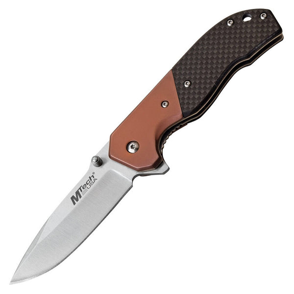Mtech Tactical Drop Point Blade Folding Knife - 7.75 Inches Overall #mt-1066Bz