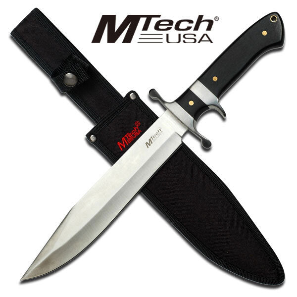 Mtech 15 Inch Hunting Fixed Satin Blade Knife - Pakkawood Handle #mt-20-04