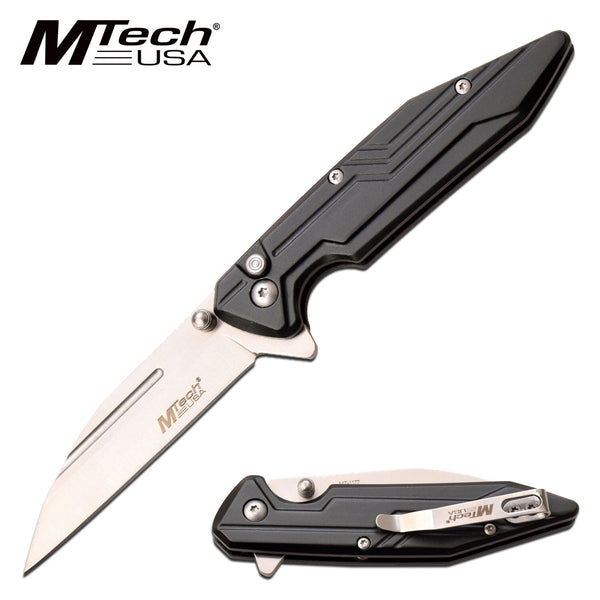 Mtech 7 Inch Hunting Manual Folding Knife W Pocket Clip - Black #mt-1177Bk