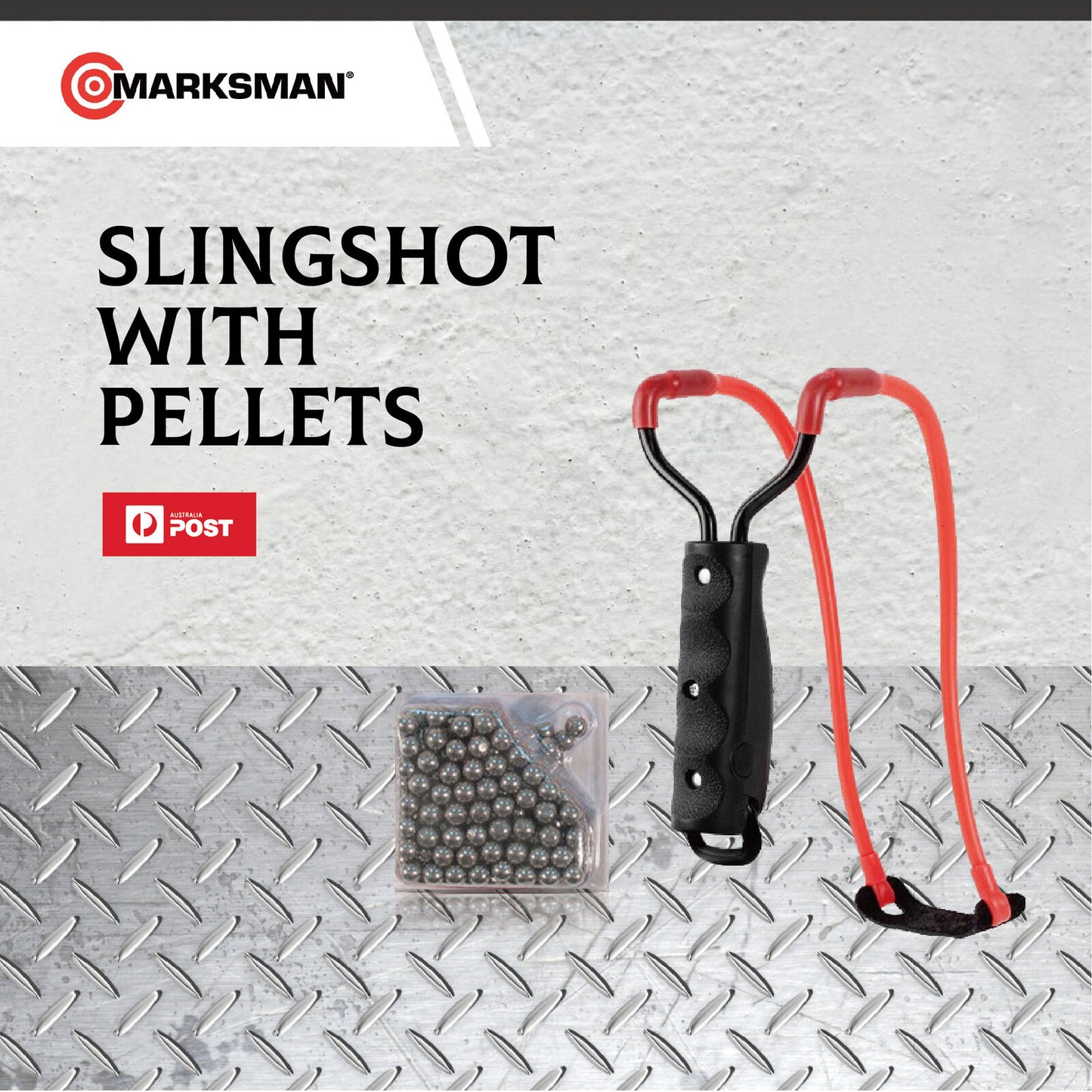 Marksman Marksman Slingshot With Pellets Maroon