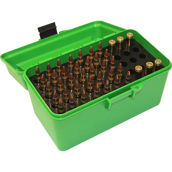Mtm H50-Rl Deluxe 50-Round Rifle Ammo Case Box 30-06 270 Win 25-06