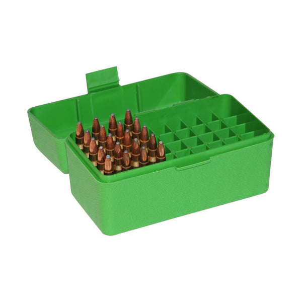 Mtm 50 Round Flip-Top Rifle Ammo Box .222 To .222 Mag #rs-50-10