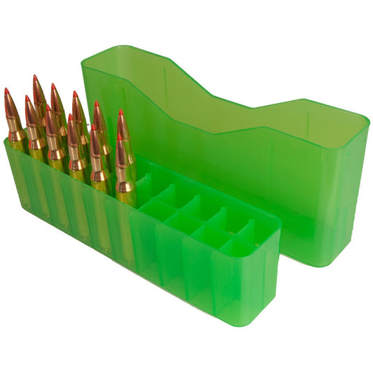 Mtm Case-Gard Mtm 20 Rd Rifle Slip-Top Ammo Box .17/.223/.222 Magnum Clear Green  #j20-Xs-16 Forest Green