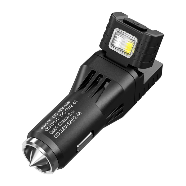 Nitecore Usb Car Charger With White And Red Flashlight - Quickcharge 3.0 #vcl10