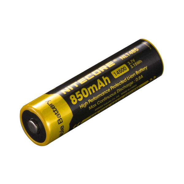 Nitecore High Performance Li-Ion 14500 Rechargeable Battery - 850Mah #nl1485
