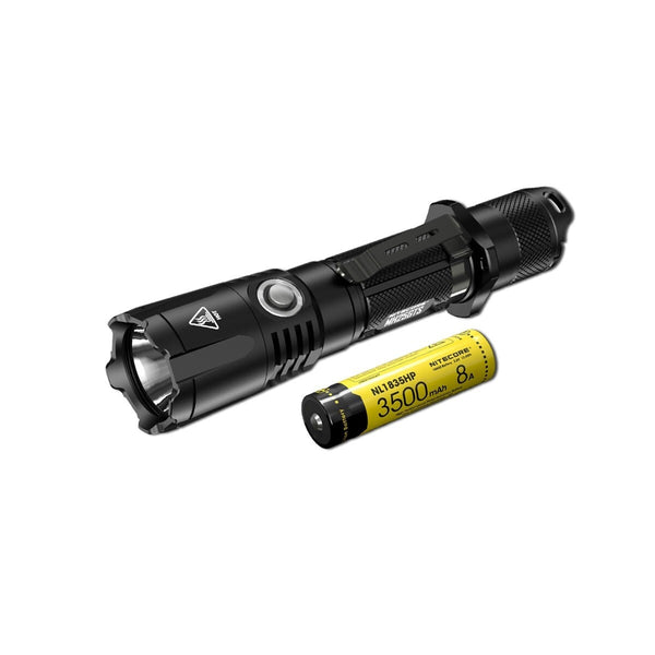 Nitecore Usb Rechargeable Tactical Led Torch - 1800 Lumen W 18650 Battery Holster Lanyard #mh25Gts