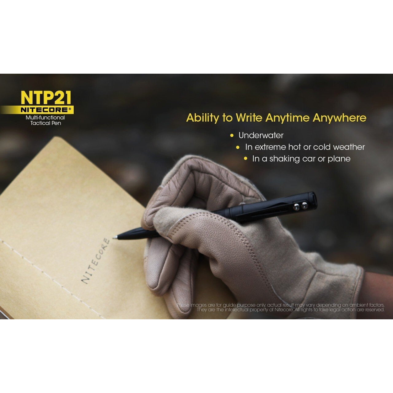 Nitecore Nitecore Multi-Functional Premium Tactical Self-Defense Pen - Aluminium W Tungsten Steel Tip Glass Breaker #ntp21 Tan