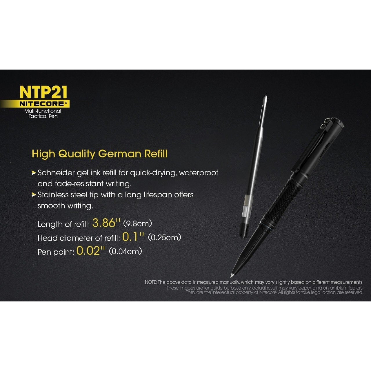 Nitecore Nitecore Multi-Functional Premium Tactical Self-Defense Pen - Aluminium W Tungsten Steel Tip Glass Breaker #ntp21 Dark Slate Gray