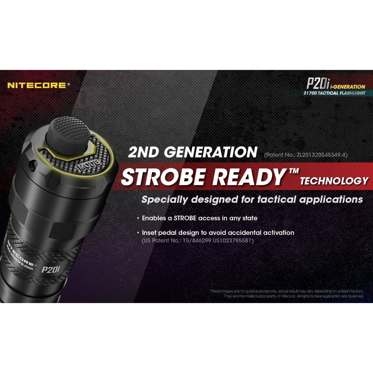 Nitecore Nitecore Compact Rechargeable Tactical Flashlight Torch - 1800 Lumen Strobe Ready W Battery #p20I Dark Slate Gray