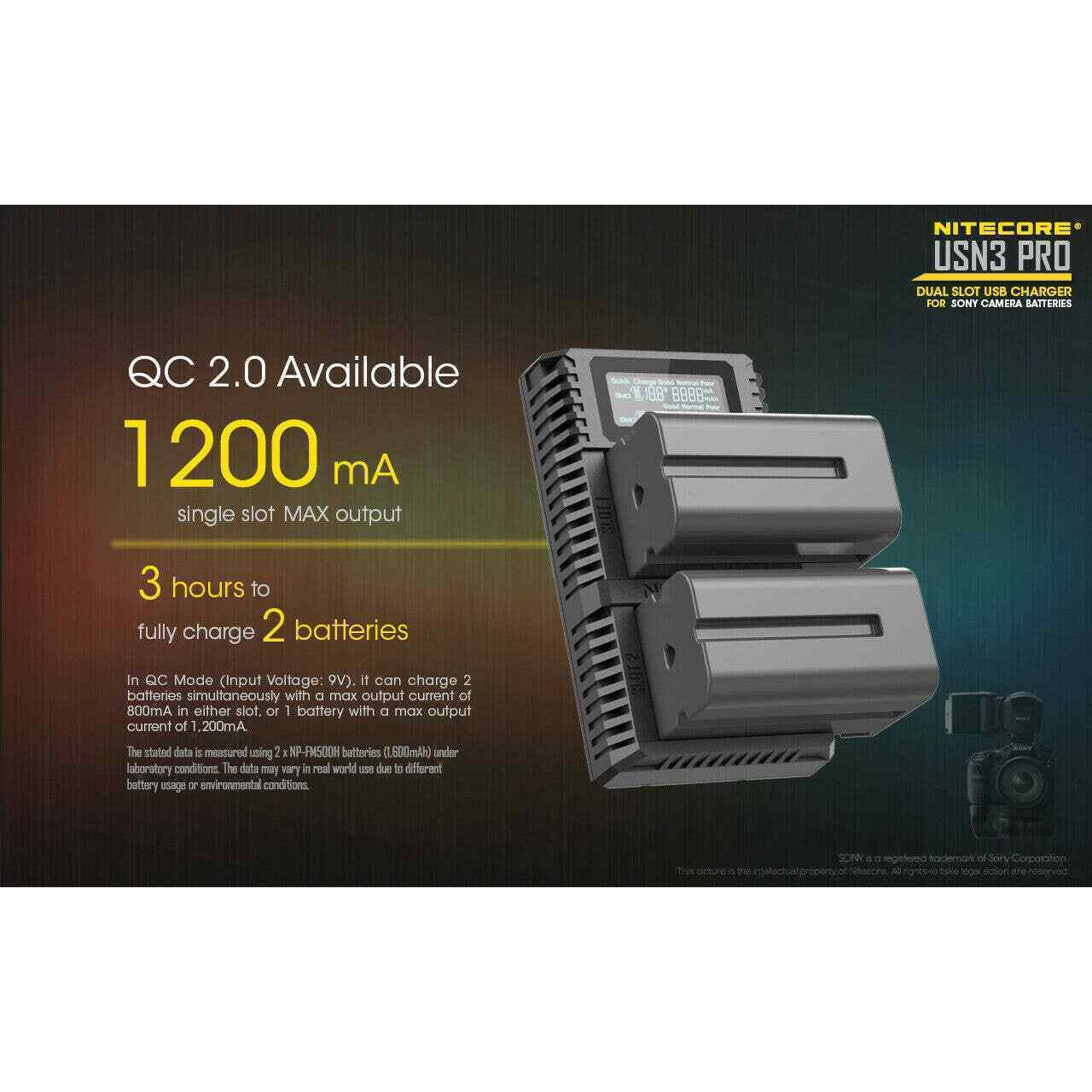Nitecore Nitecore Pro Digital Double Usb Charger - For Sony Camera Battery #usn3Pro Dark Olive Green