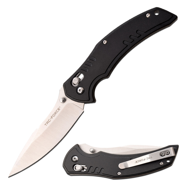 Tac-Force Tactical Portable Drop Point Folding Knife - 8 Inch Overall Satin Blade #tf-1036S