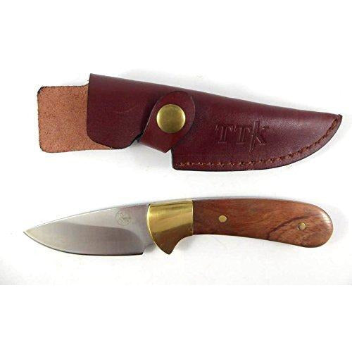 Tassie Tiger 3 Inch Fixed Blade Skinner Hunting Knife - Leather Sheath #ttk3.1L