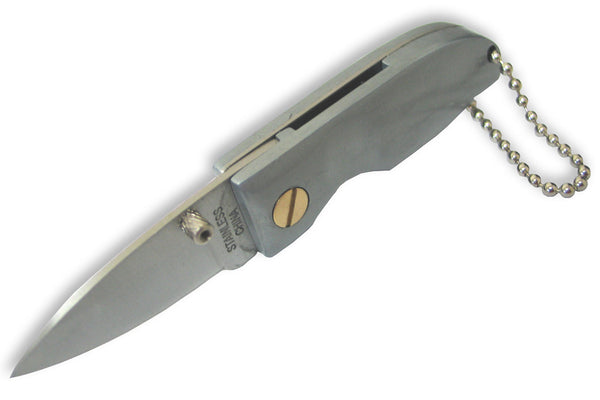 Cobra Mouse Compact Pocket Folding Knife 40-100 - Silver 4.3 Inch Overall #kf0126 Silver