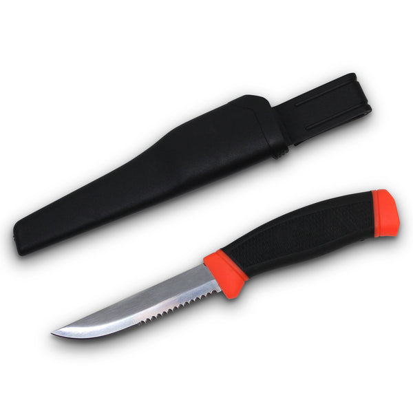 Cobra 9 Inch Drop Point Fixed Blade Fishing Knife 100-220 - Red W Sheath #kf0312 Red