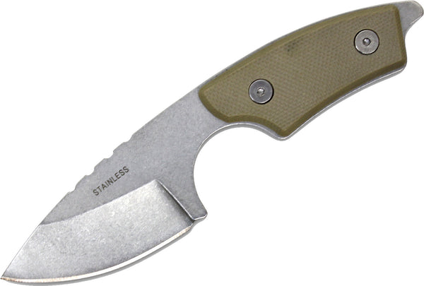 Cobra Drop Point Fat Boy Neck Fixed Blade Knife - 4.7 Inch Overall W Sheath #kf0305