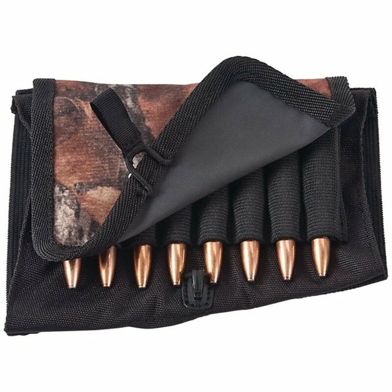 Allen Elastic Buttstock Rifle Cartridge Holder W Flap Cover - Camo #Al2068