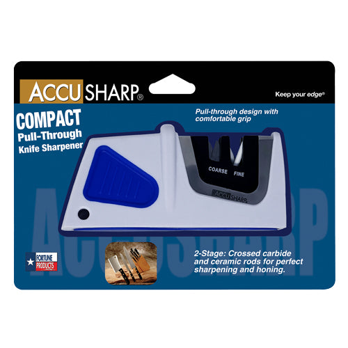Accusharp Pull-through Commercial Grade Knife Sharpener - White/blue #A080c
