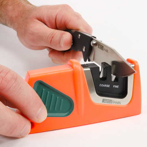 Accusharp Pull-through Commercial Grade Knife Sharpener - Orange/green #A081c