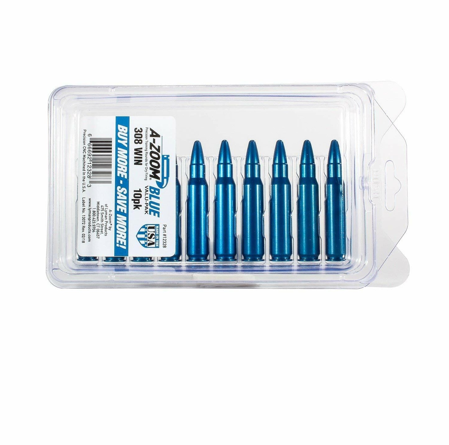 A-Zoom Precision Blue Snap Caps .308 10-Pack 12328