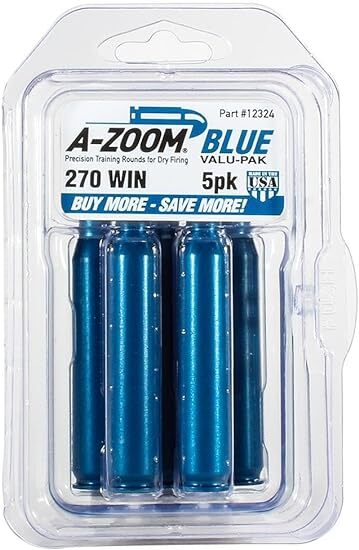 A-zoom Precision Blue 270 Winchester Metal Snap Caps Aluminum - 5 Pack #12324