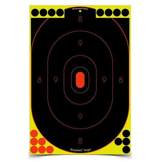 Birchwood Casey Shoot-N-C Self Adhesive Silhouette  Paper Shooting Target - 12 Inch X 18 Inch Black 5 Pack #34605