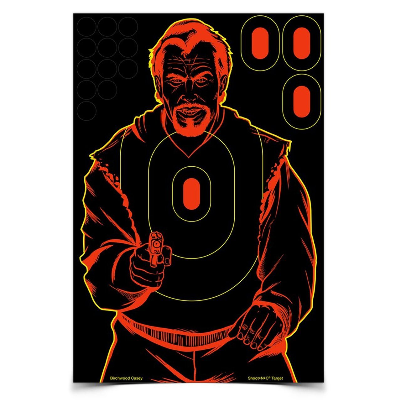 Birchwood Casey Shoot N-C Bad Guy Paper Shooting Targets - 12 X 18 Inch 12 Sheet #34647