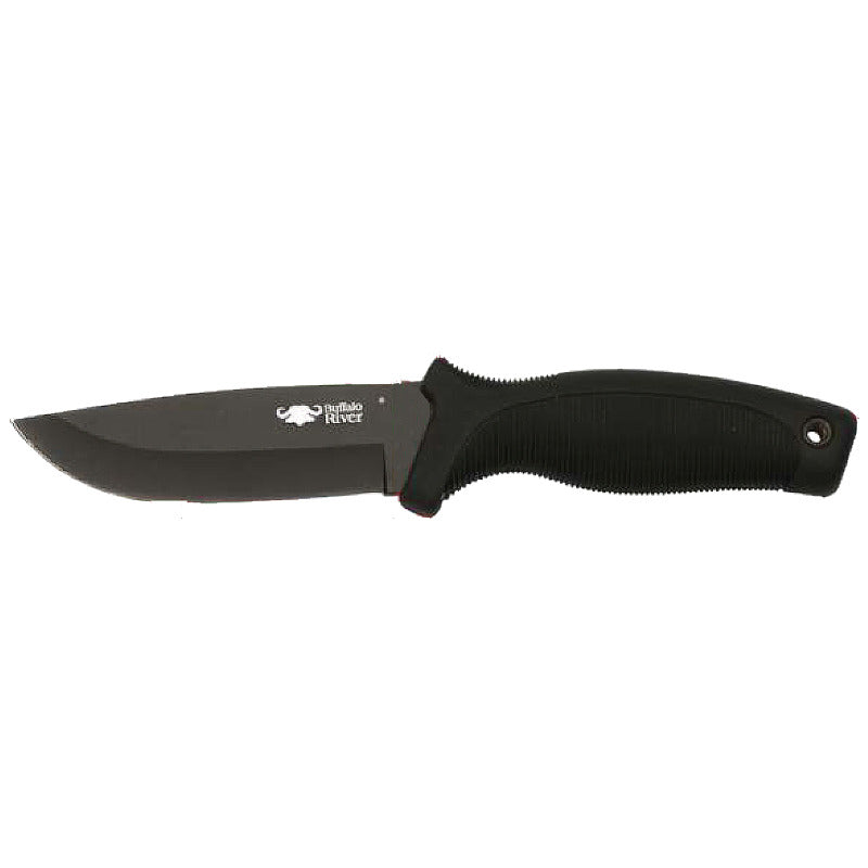 Buffalo River Maxim 4.5in Skinner No Slip Handle Balistic Sheath - Black #Brkm100