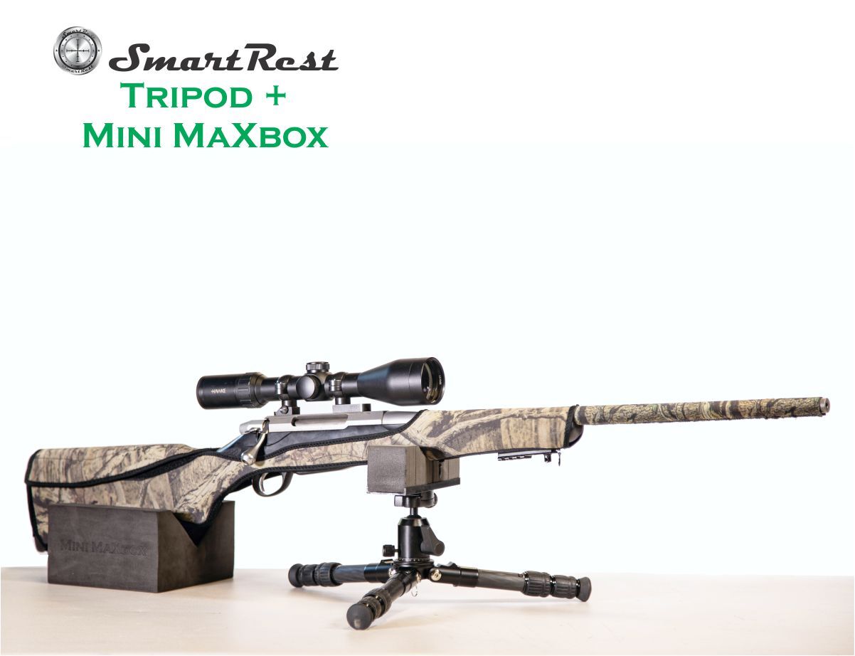 Smartrest Gun Shooting Rest Quick Release Ball Head Tripod - Short Carbon Fibre #srts