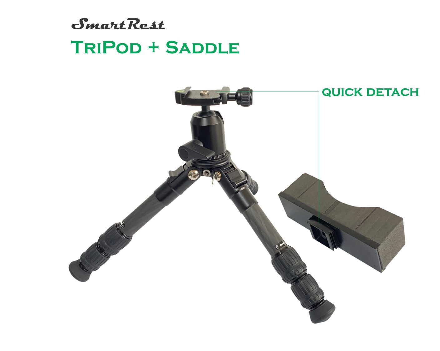 Eagleye Smartrest Gun Shooting Rest Combined Tripod & Saddle - Carbon Fibre #srtss