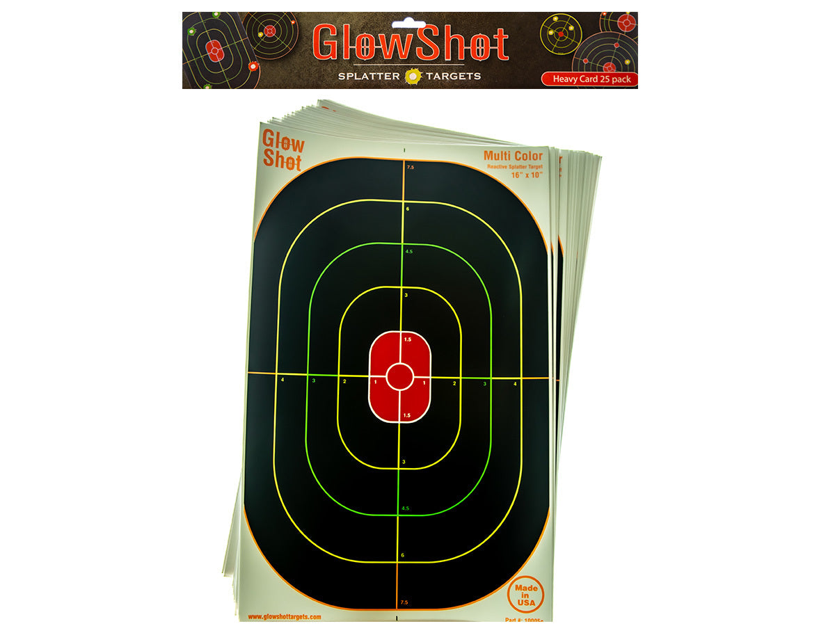 Eagleye Glowshot 16 Inch Multi Color Reactive Splatter Target - 20Pk #gs16Hc-25